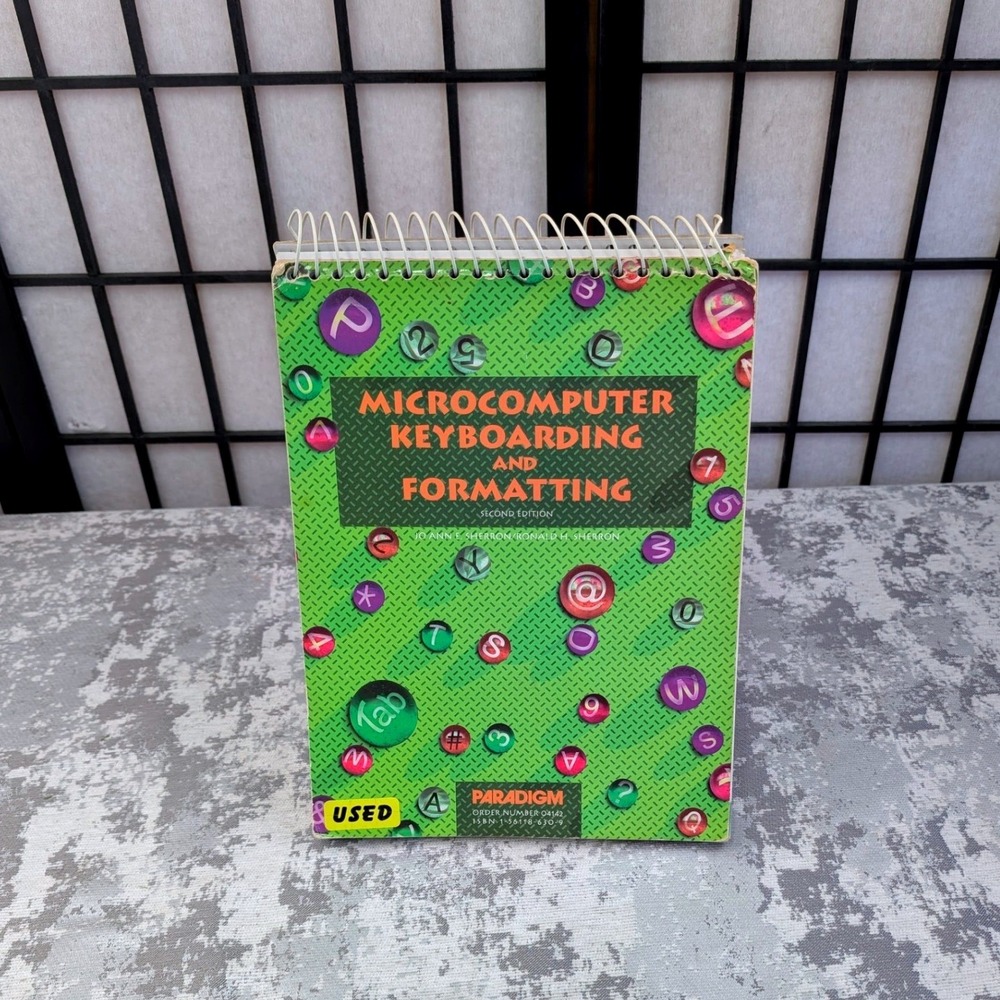 Microcomputer Keyboarding and Formatting 2nd Ed Sherron Paradigm 1994 VTG‎ Book